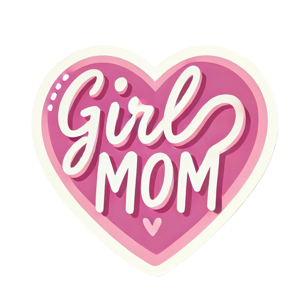 Girl Mom Heart 3" Sticker