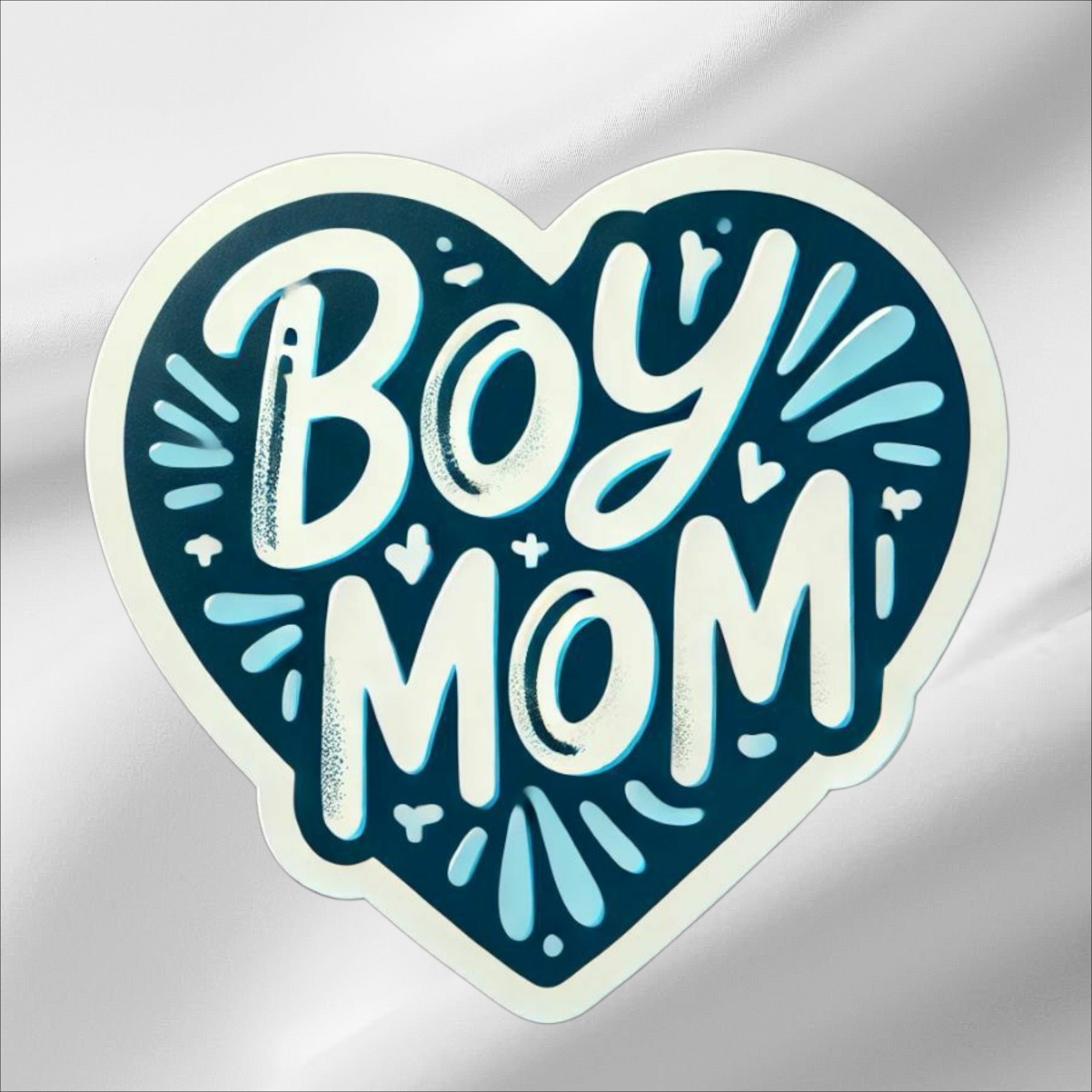 Boy Mom Heart 3' Sticker