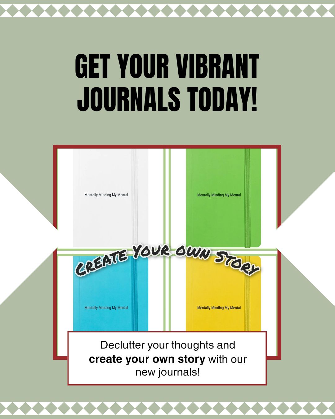 Mentally Minding My Mental – Mood Journal (Compact Softcover, 80 Pages)