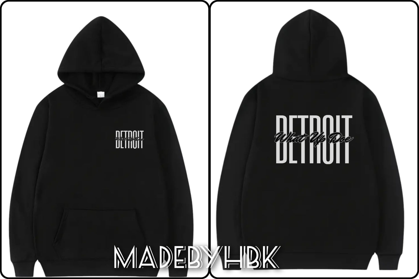 Detroit WUD Pullover Hoodie (Black Ice)