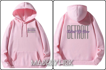 Detroit W.U.D Pullover Hoodie (Pink)