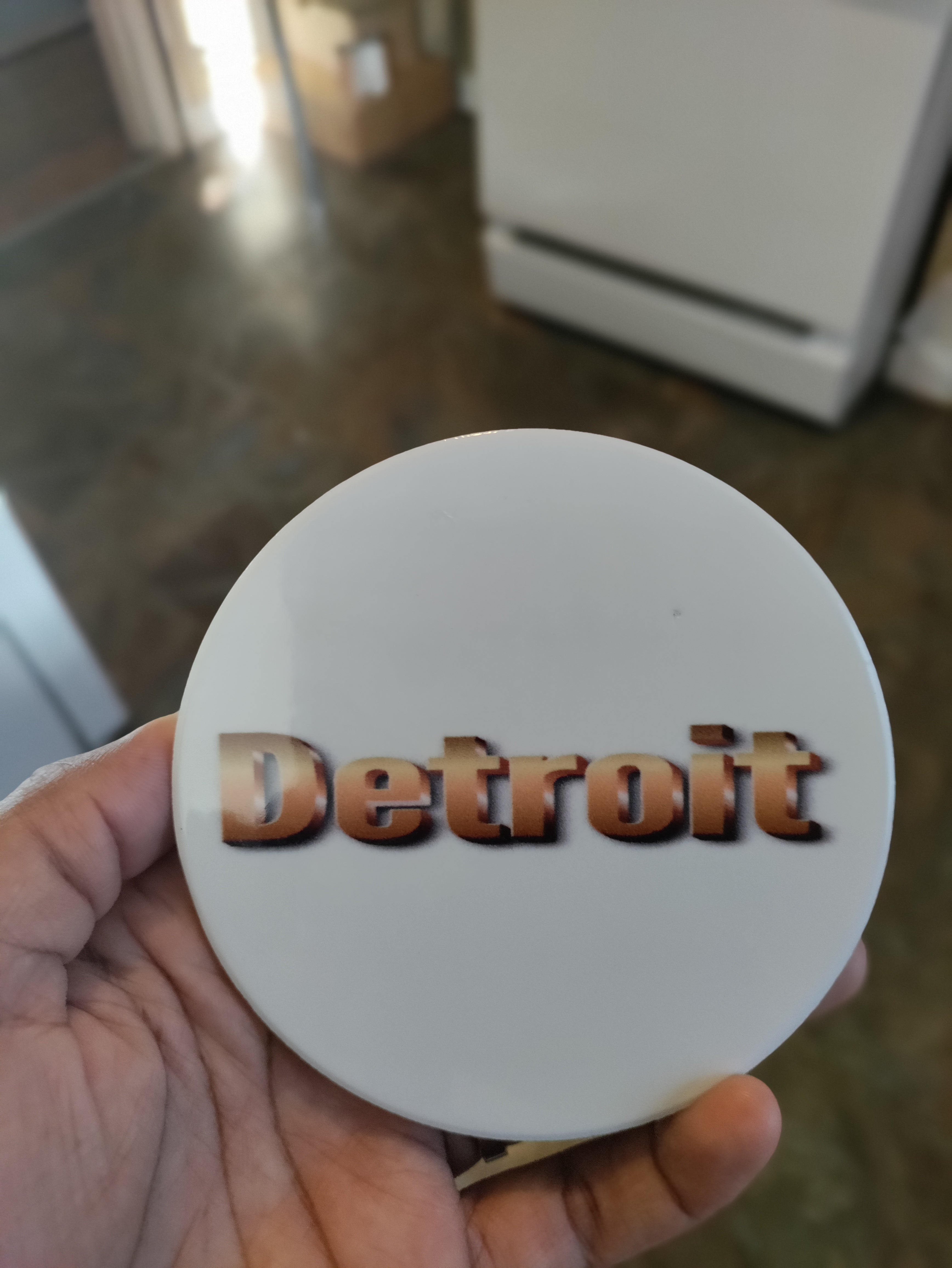 Detroit Gold 2pc Ceramic Coasters