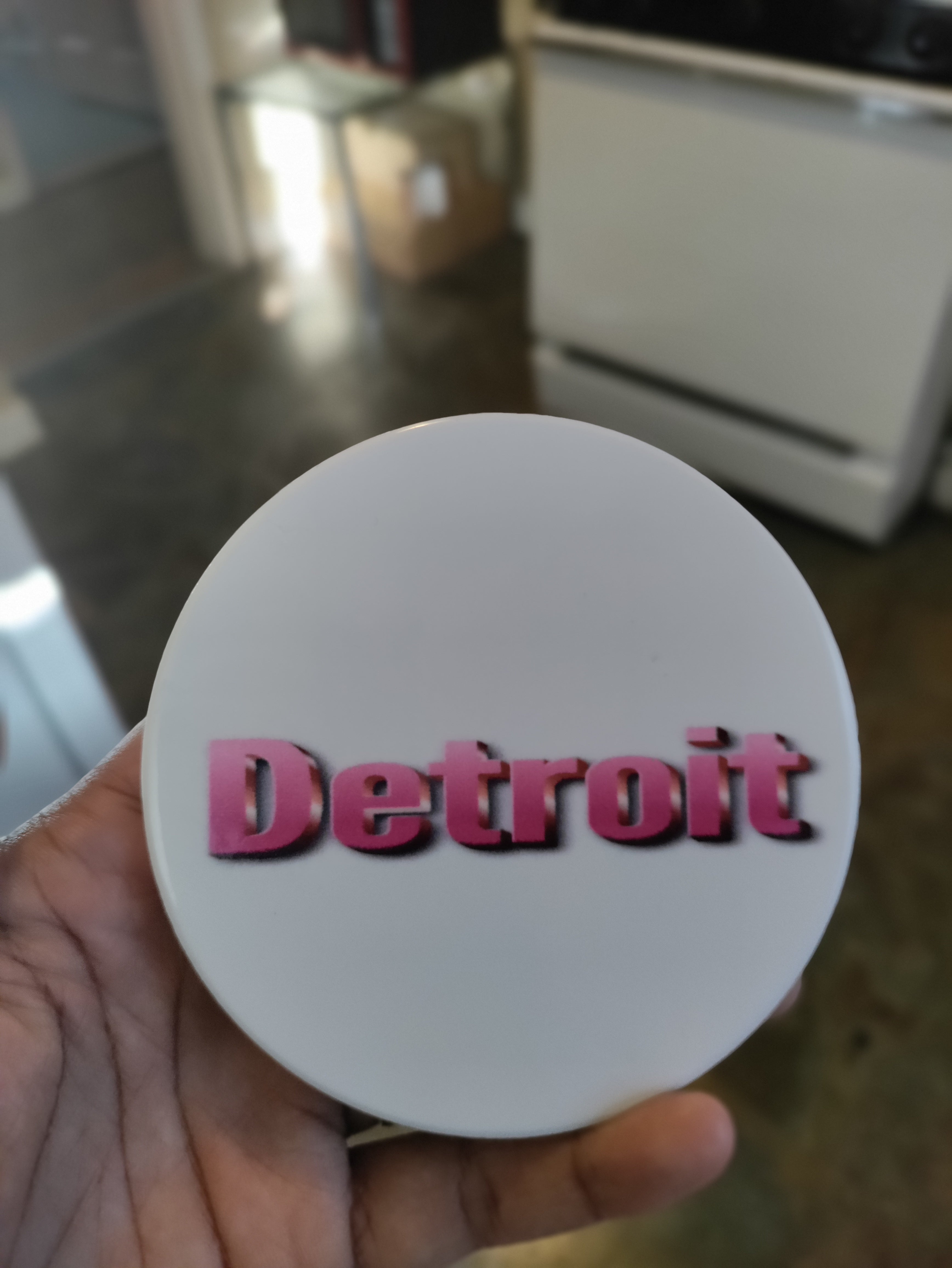 Detroit Pink 2pc Ceramic Coasters