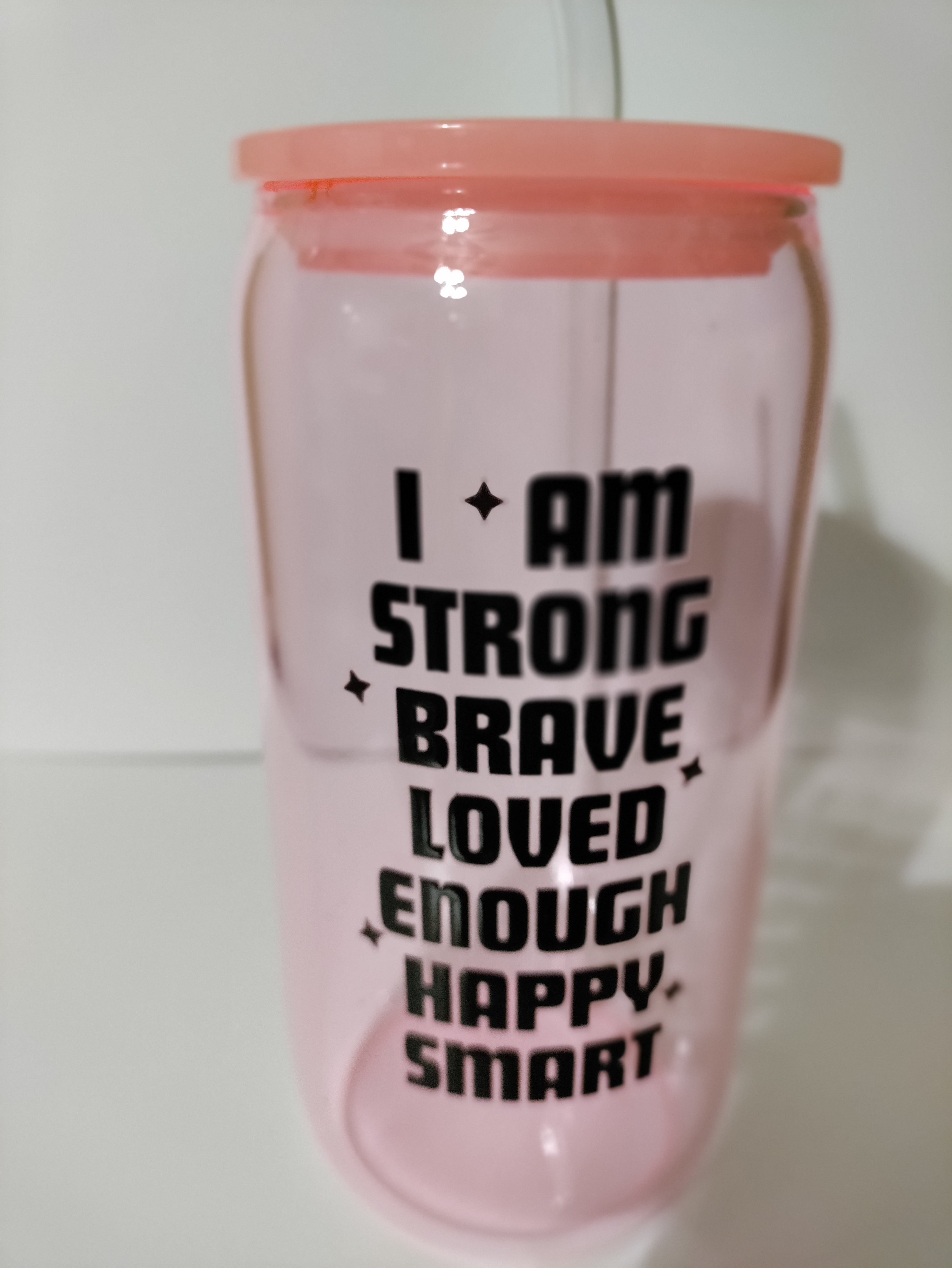 I Am Affirmation 16 oz Tumbler With Lid and Straw