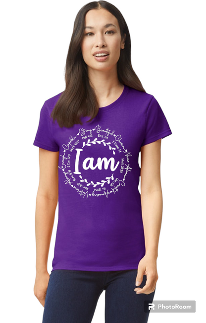 I Am Affirmation Purple T-shirt