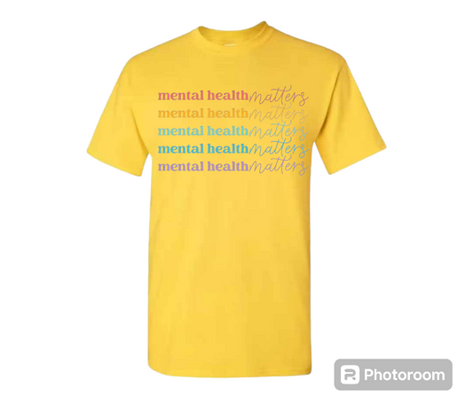 Mental Health Matters Yellow T-shirt