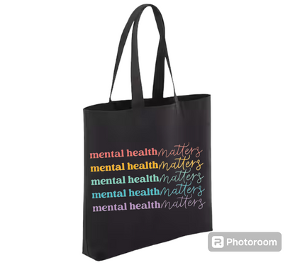 Mental Health Matters Canvas Black ToteBag