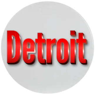 Detroit Red 2pc Ceramic Coasters