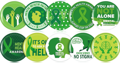 Mental Health Awareness Buttons 2pcs