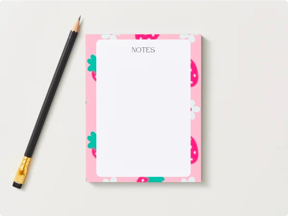 Strawberry Patch 5 x 8 Notepad