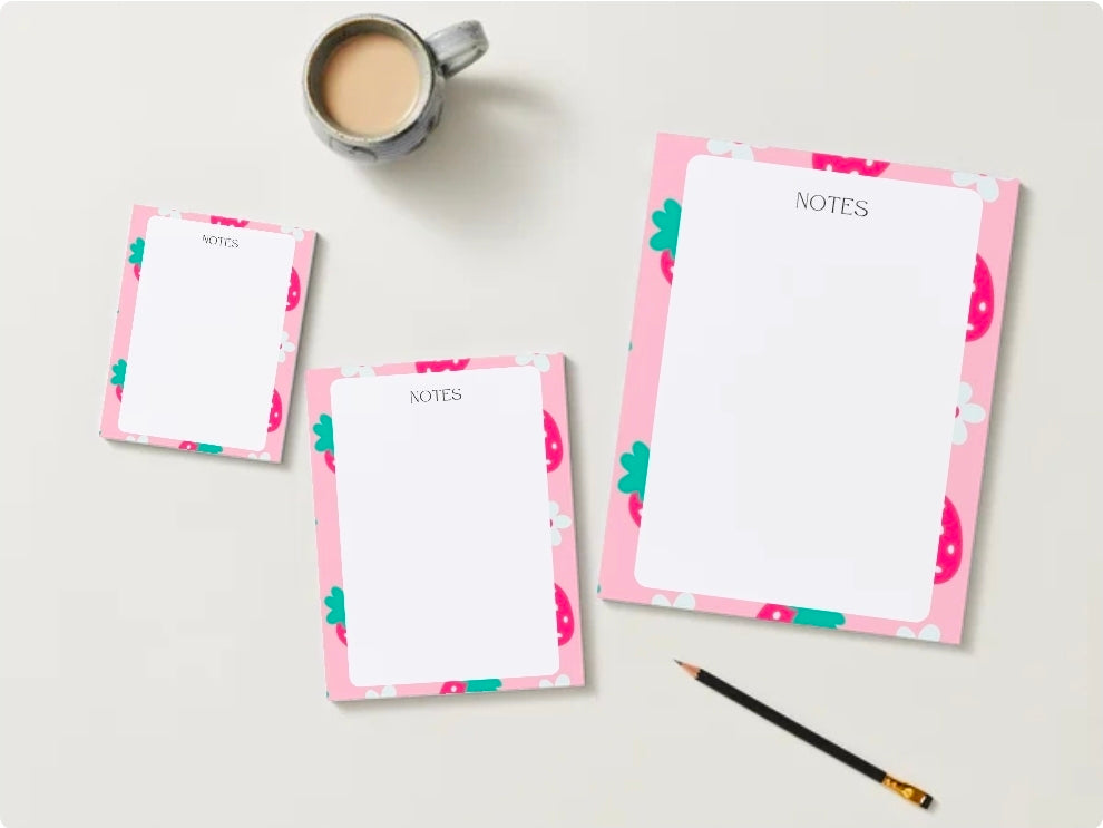 Strawberry Patch 5 x 8 Notepad