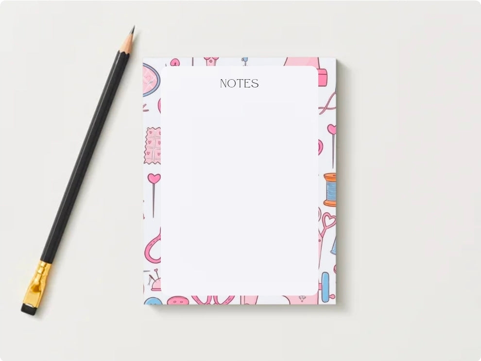 Craft Sewing Pattern 5 x 8 Notepad