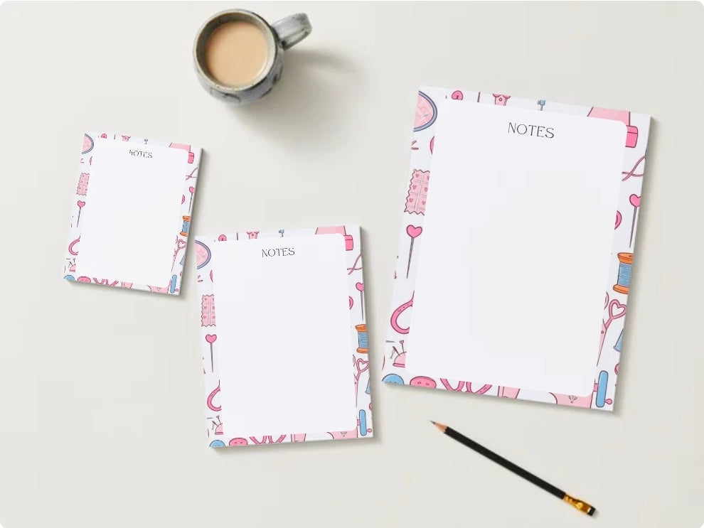 Craft Sewing Pattern 5 x 8 Notepad