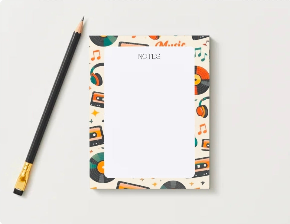Music Record 5 x 8 NotePad