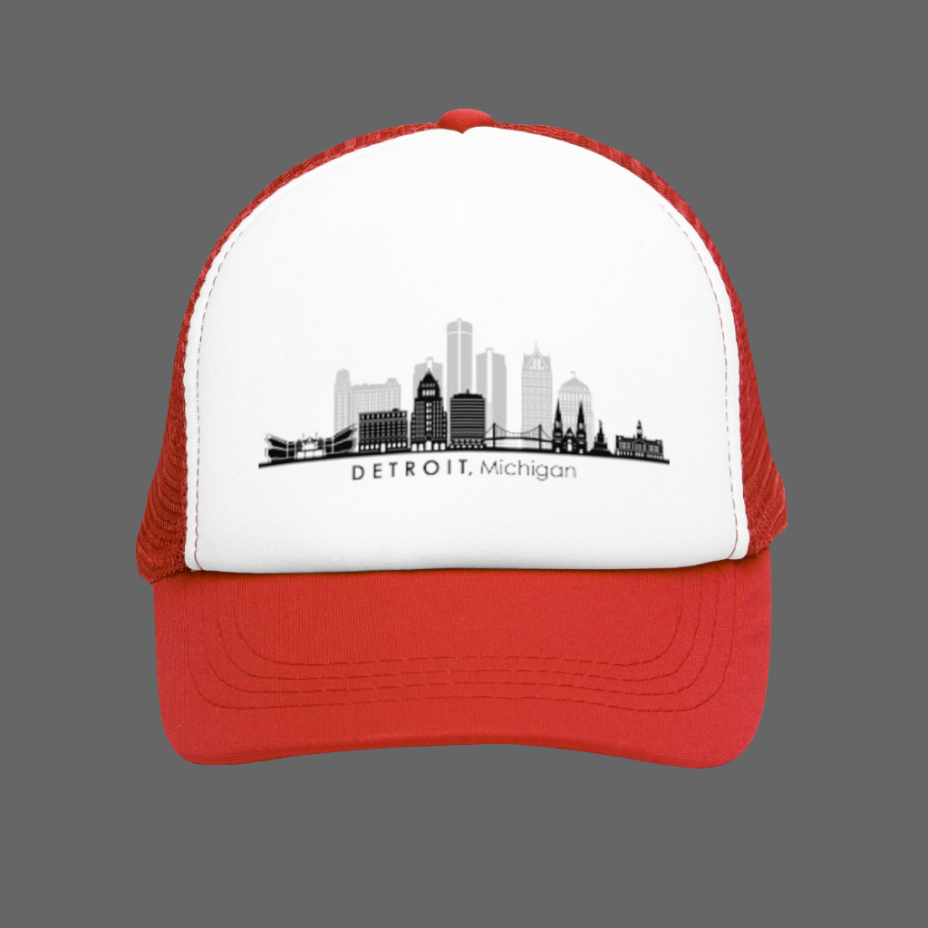 Detroit Skyline Trucker Mesh Cap