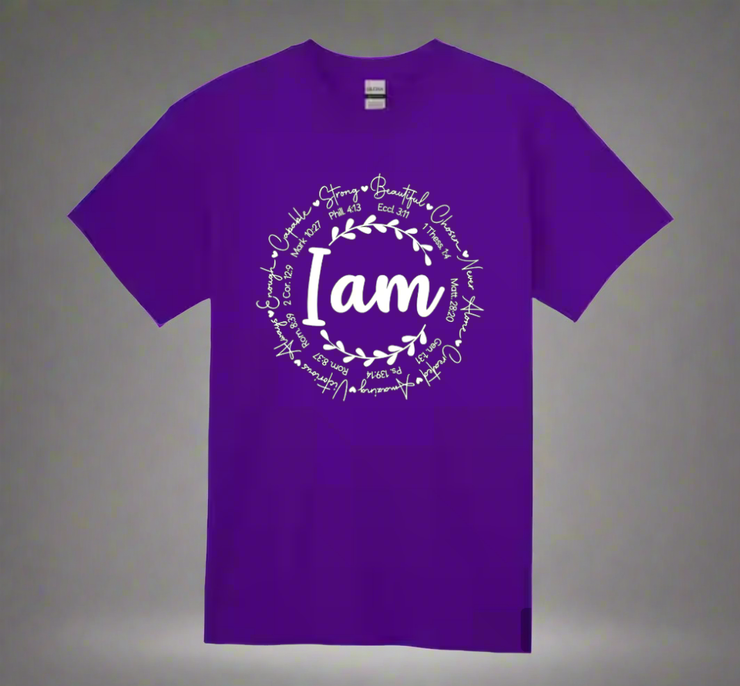 I Am Affirmation Purple T-shirt