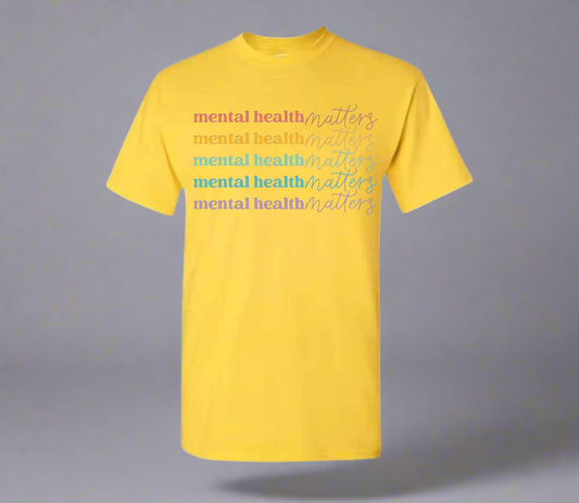 Mental Health Matters Yellow T-shirt