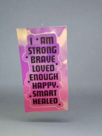 I Am Affirmation iridescent Sticker