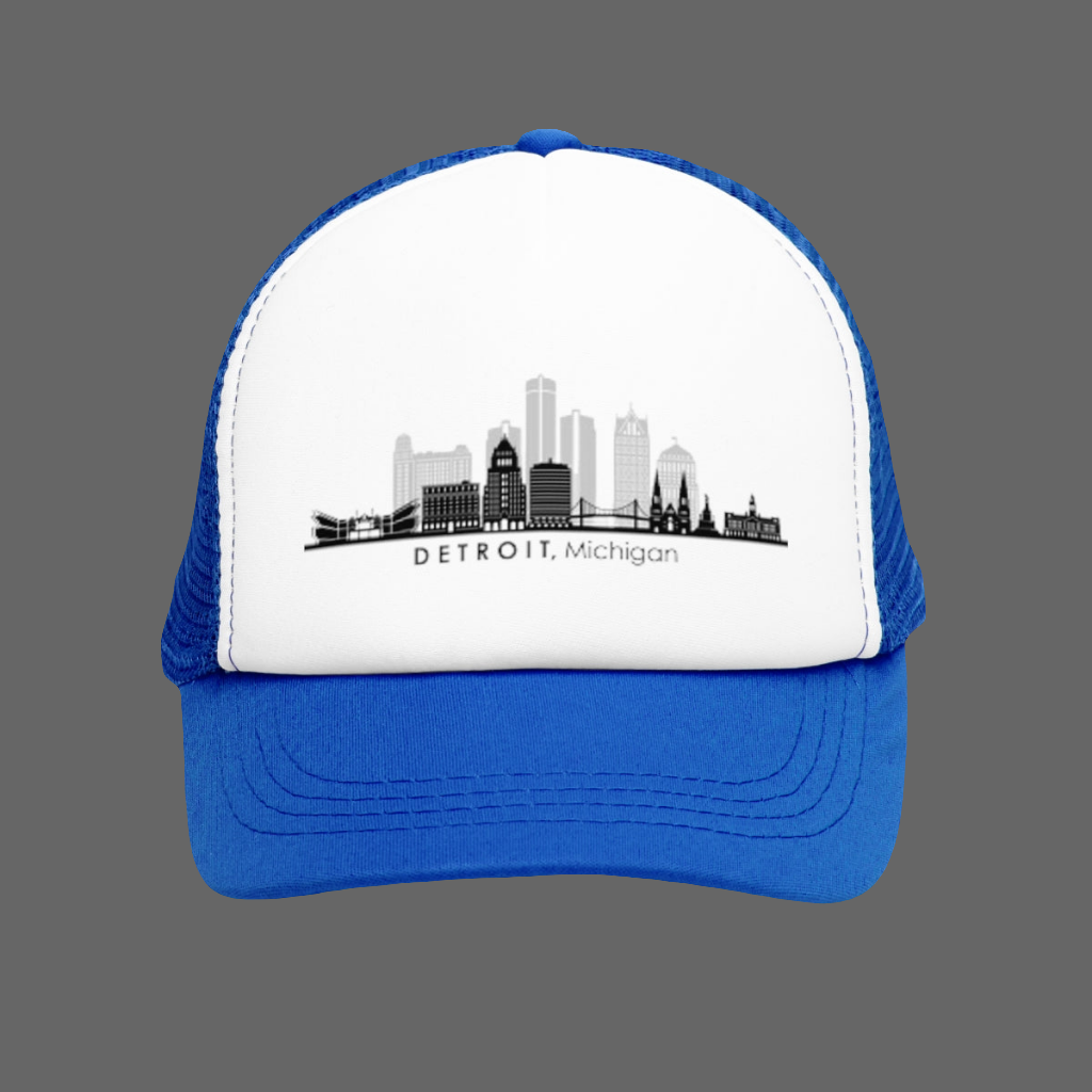 Detroit Skyline Trucker Mesh Cap