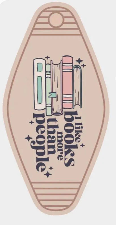 Books are better then people Retro Motel Keychain