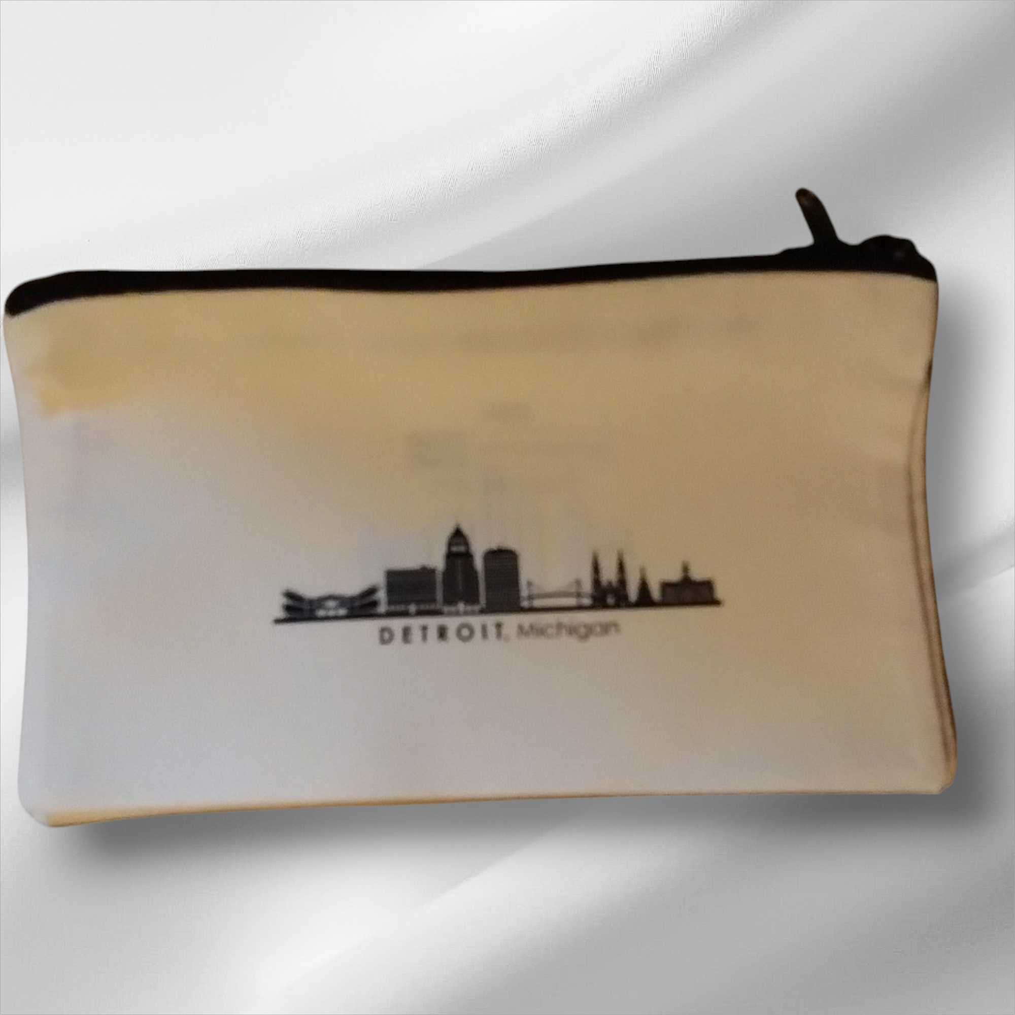 Detroit Skyline Canvas Wallet