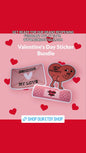 Valentine's Day 3pc Stickers