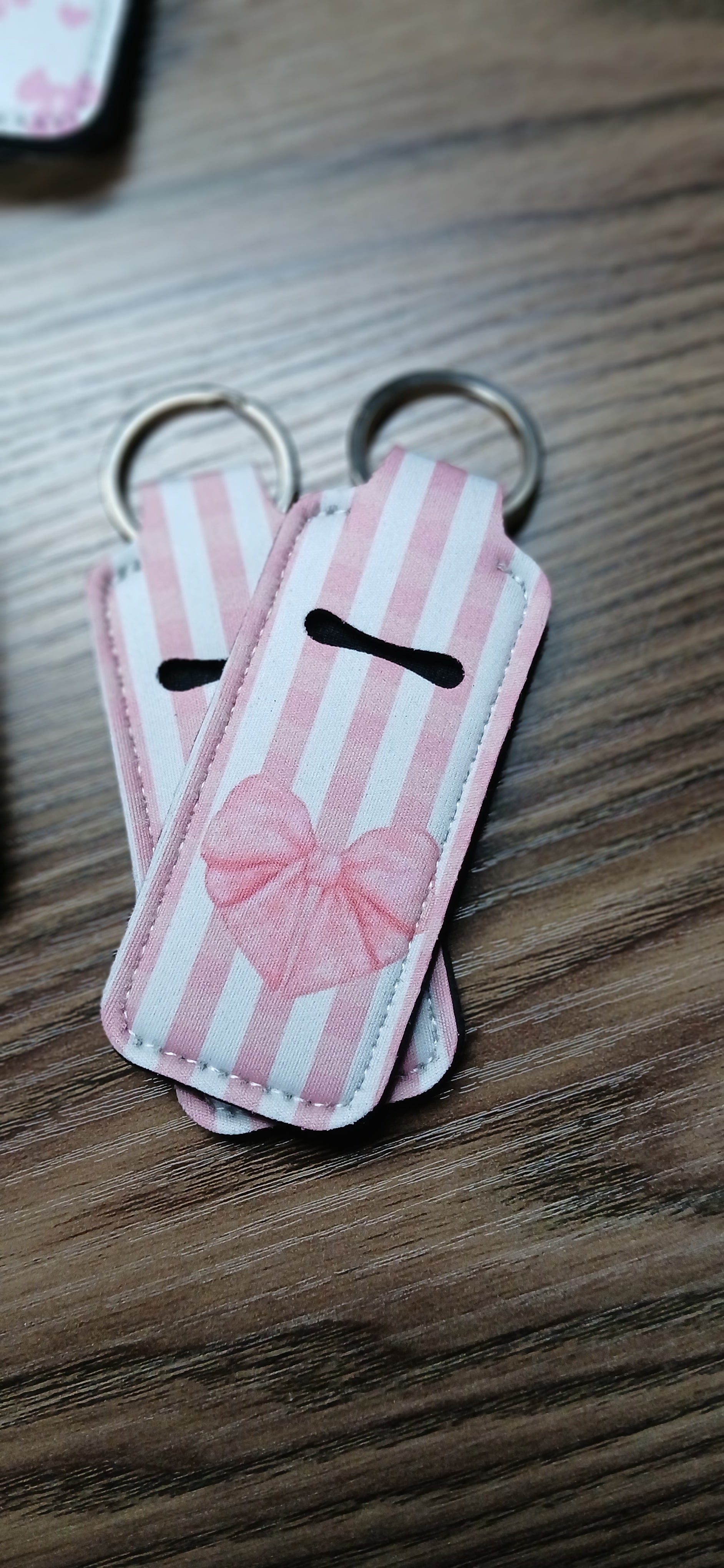 Heart and Bows Lipgloss Keychain Holders