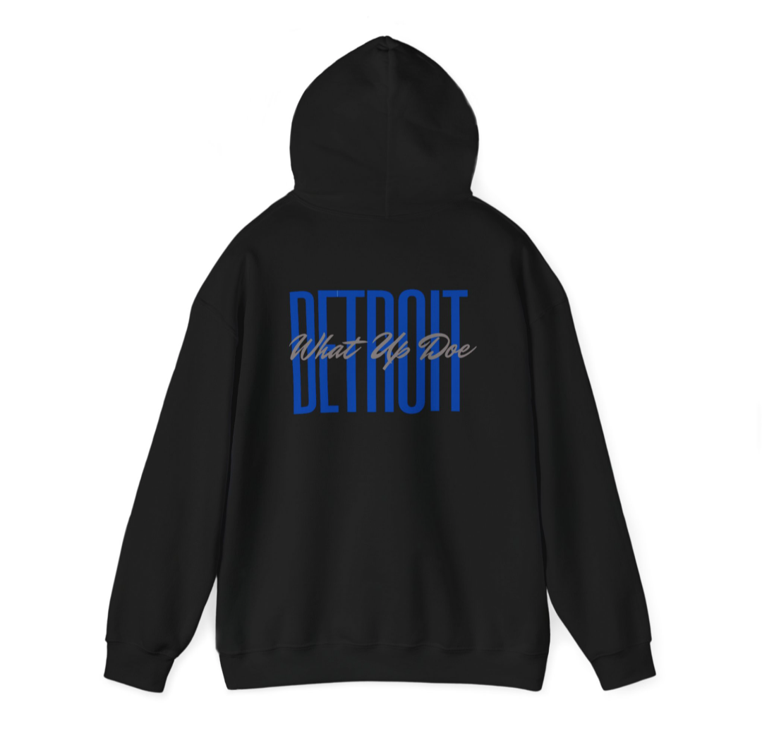 DETROIT W.U.D Pullover Hoodie (Black/Blue)