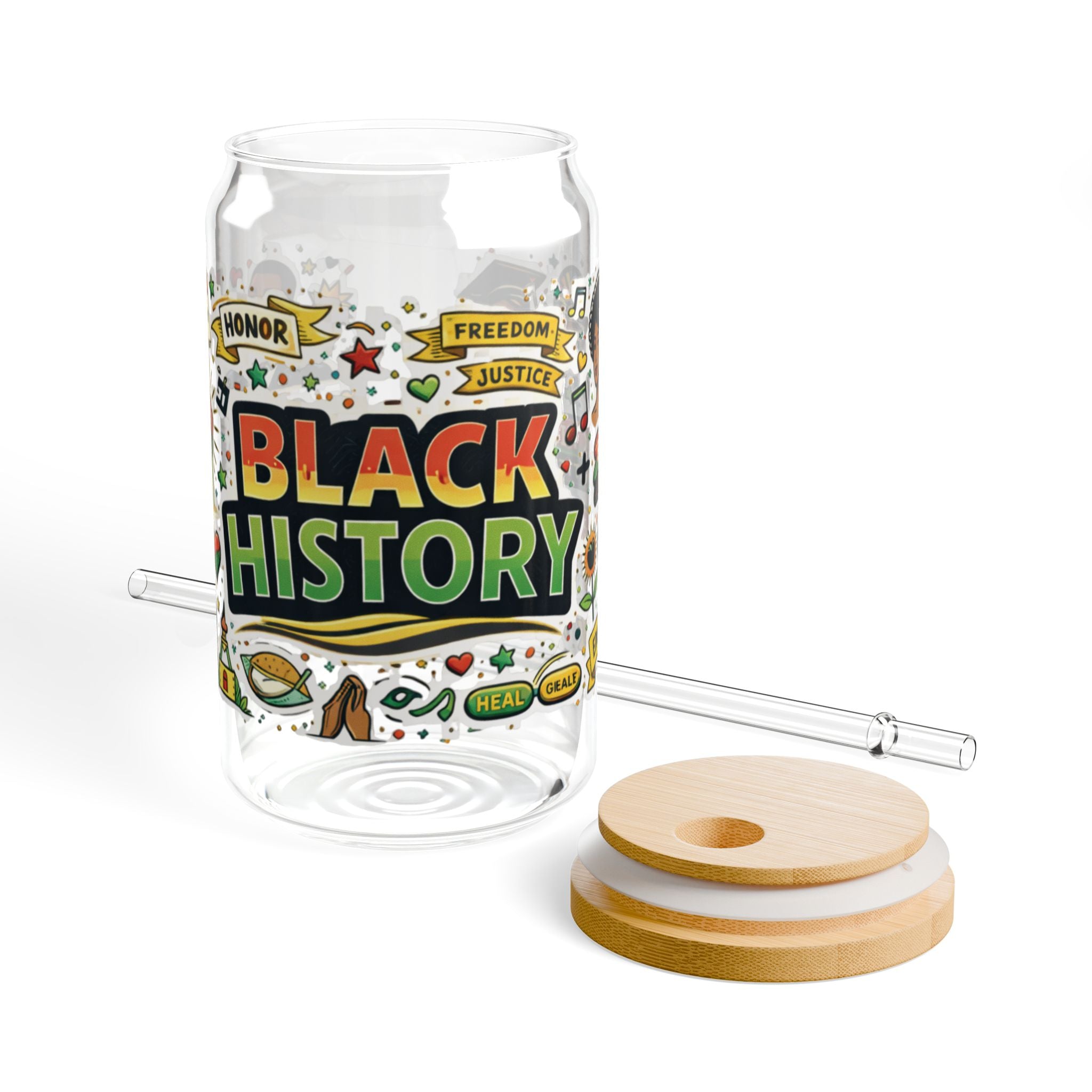 Black History 16oz Glass Tumbler