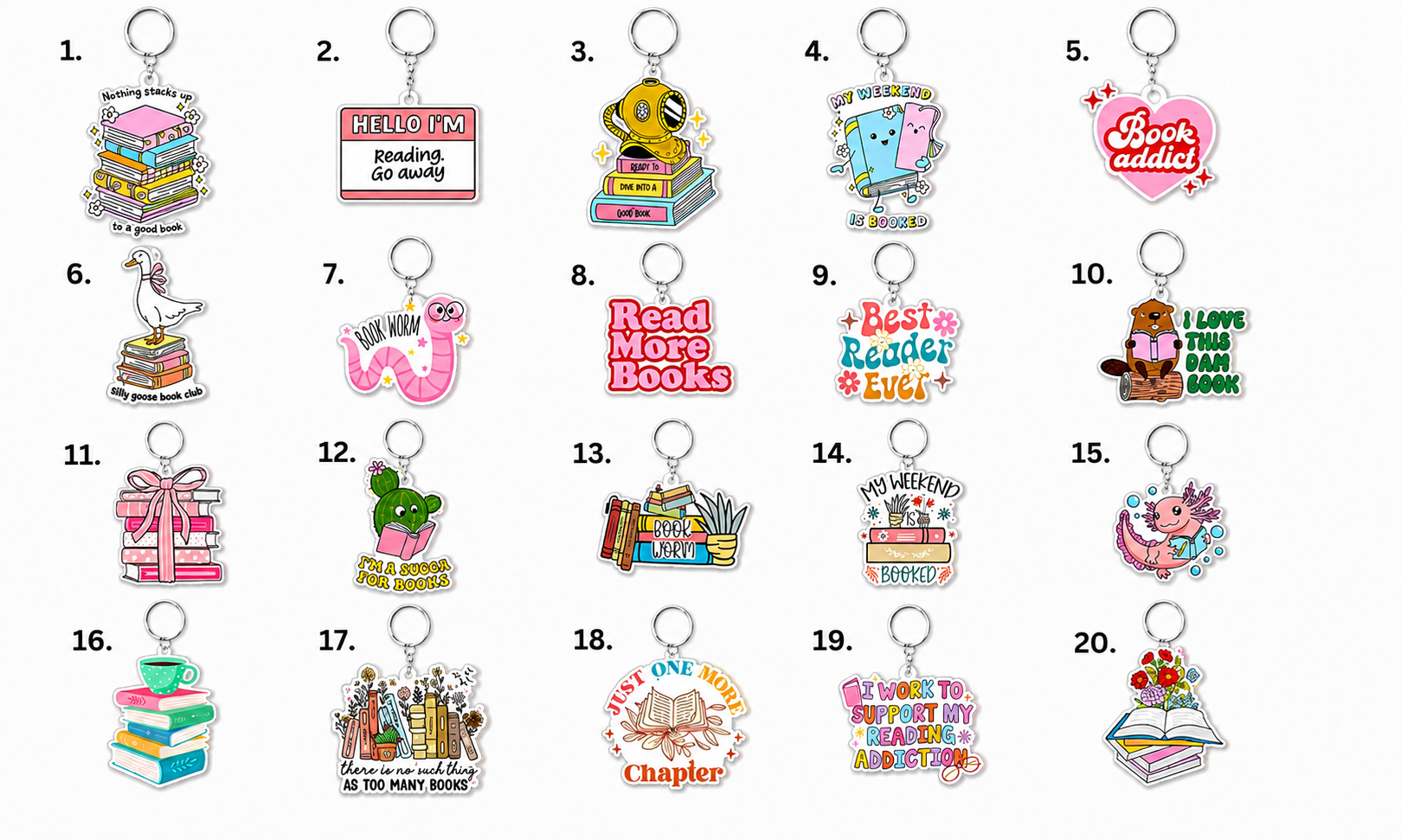 Bookish Keychains
