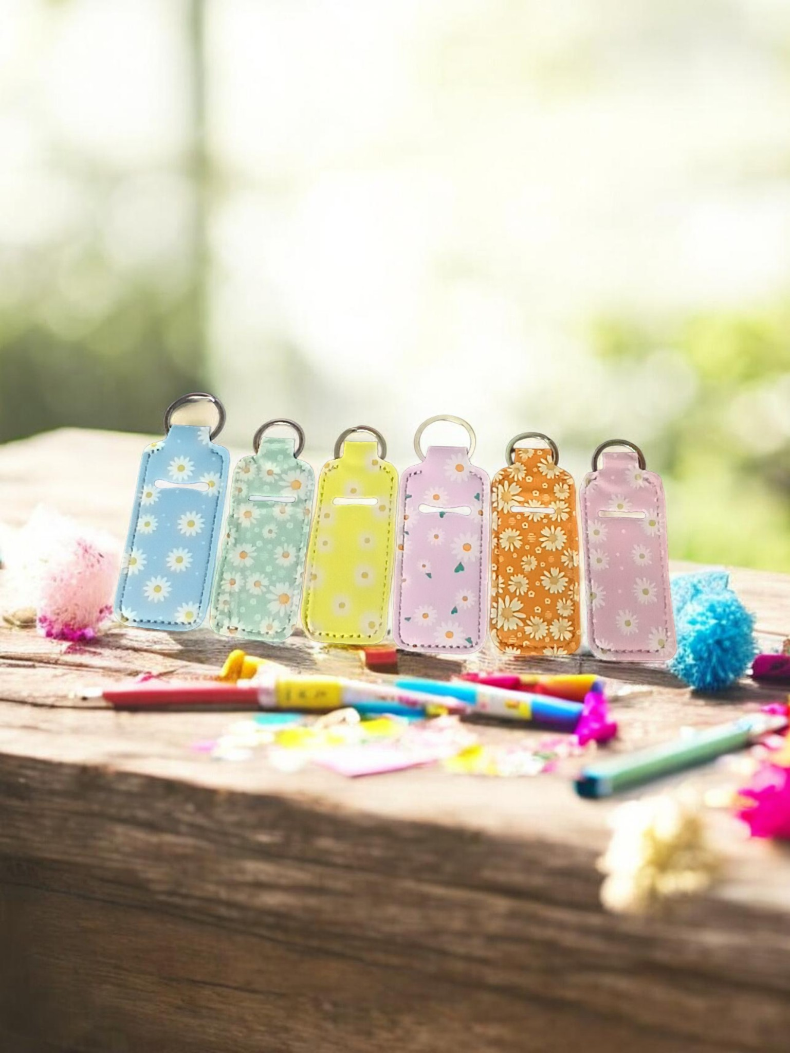 Floral Lipgloss Keychain Holder