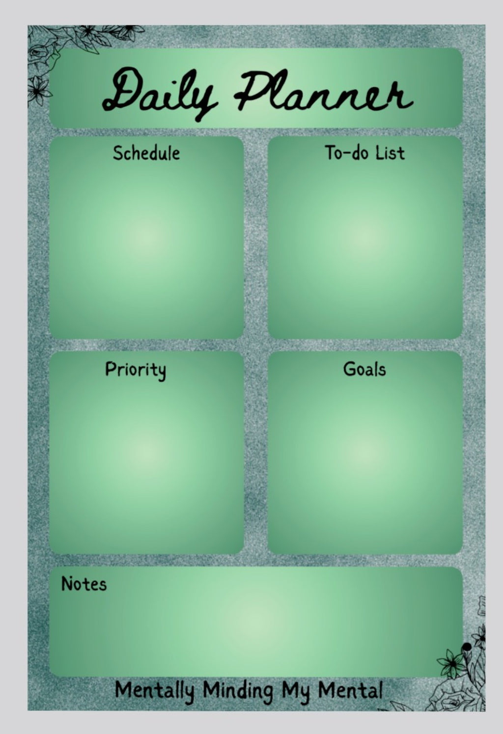4x6 Daily Planner Notepad – Mental Wellness To-Do List | Schedule, Priorities & Goals Pad