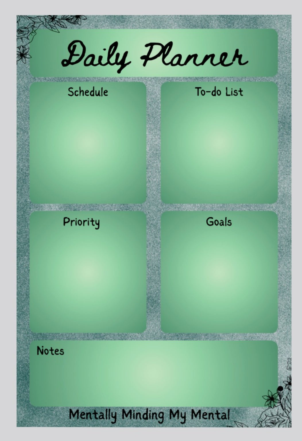 4x6 Daily Planner Notepad – Mental Wellness To-Do List | Schedule, Priorities & Goals Pad