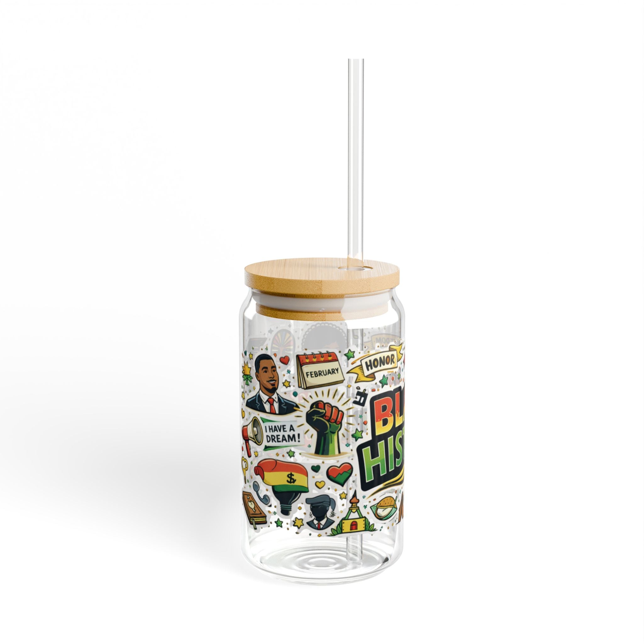 Black History 16oz Glass Tumbler