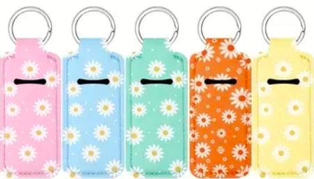 Floral Lipgloss Keychain Holder