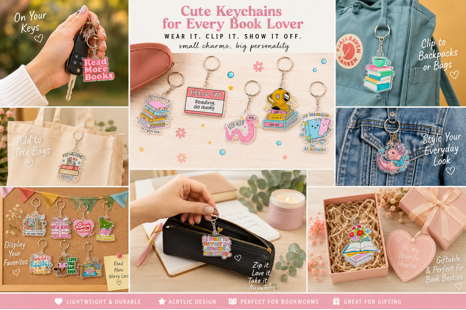 Bookish Keychains