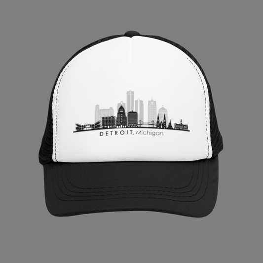 Detroit Skyline Trucker Mesh Cap