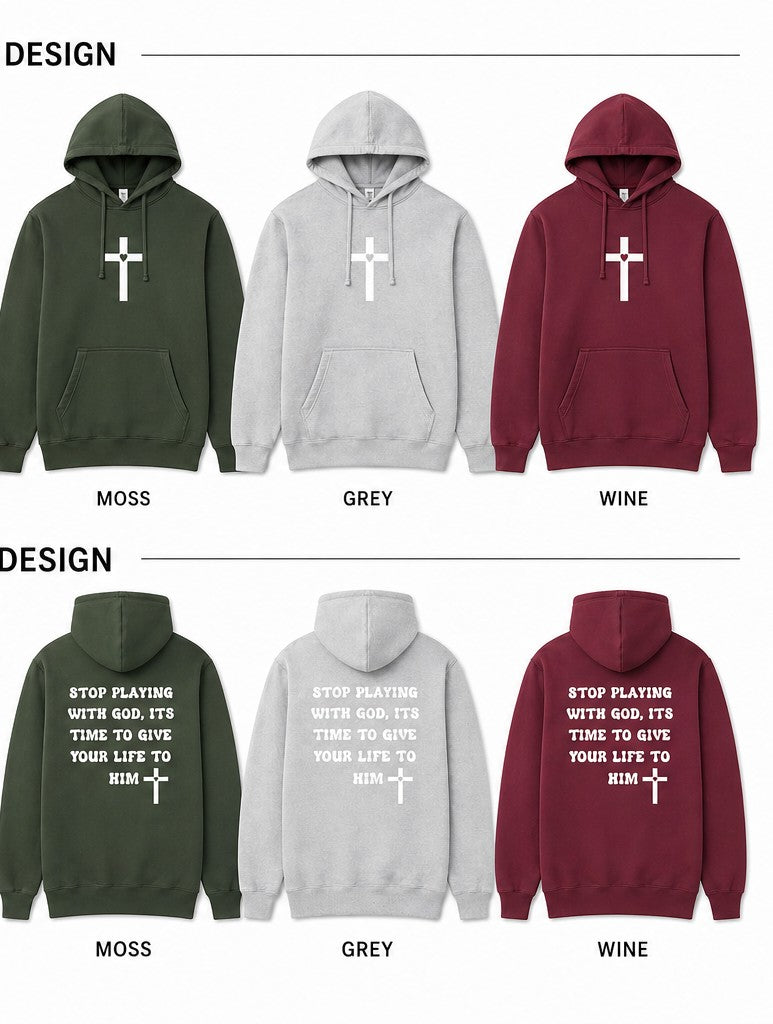 Pre-order “Stop Playing With God” Hoodie – Faith-Based Streetwear