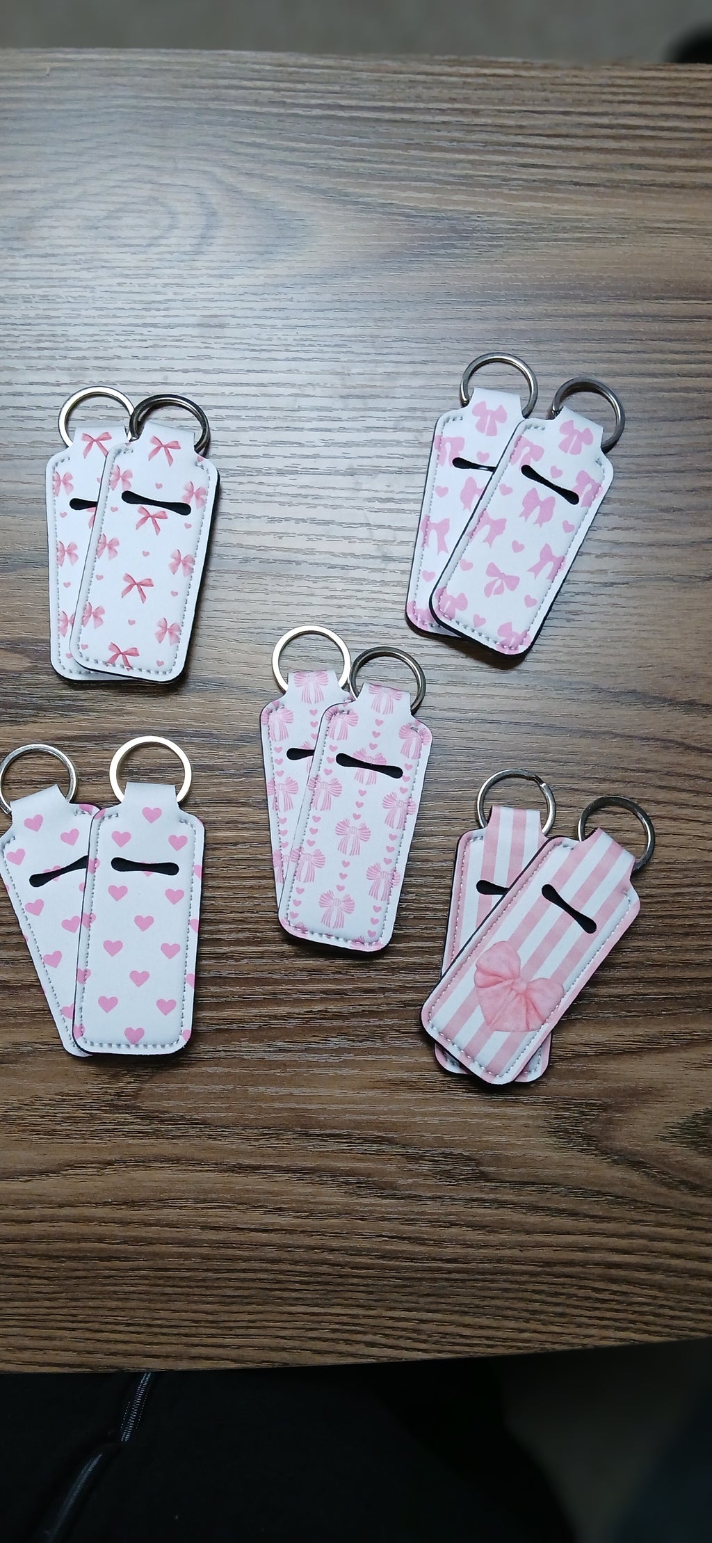 Heart and Bows Lipgloss Keychain Holders