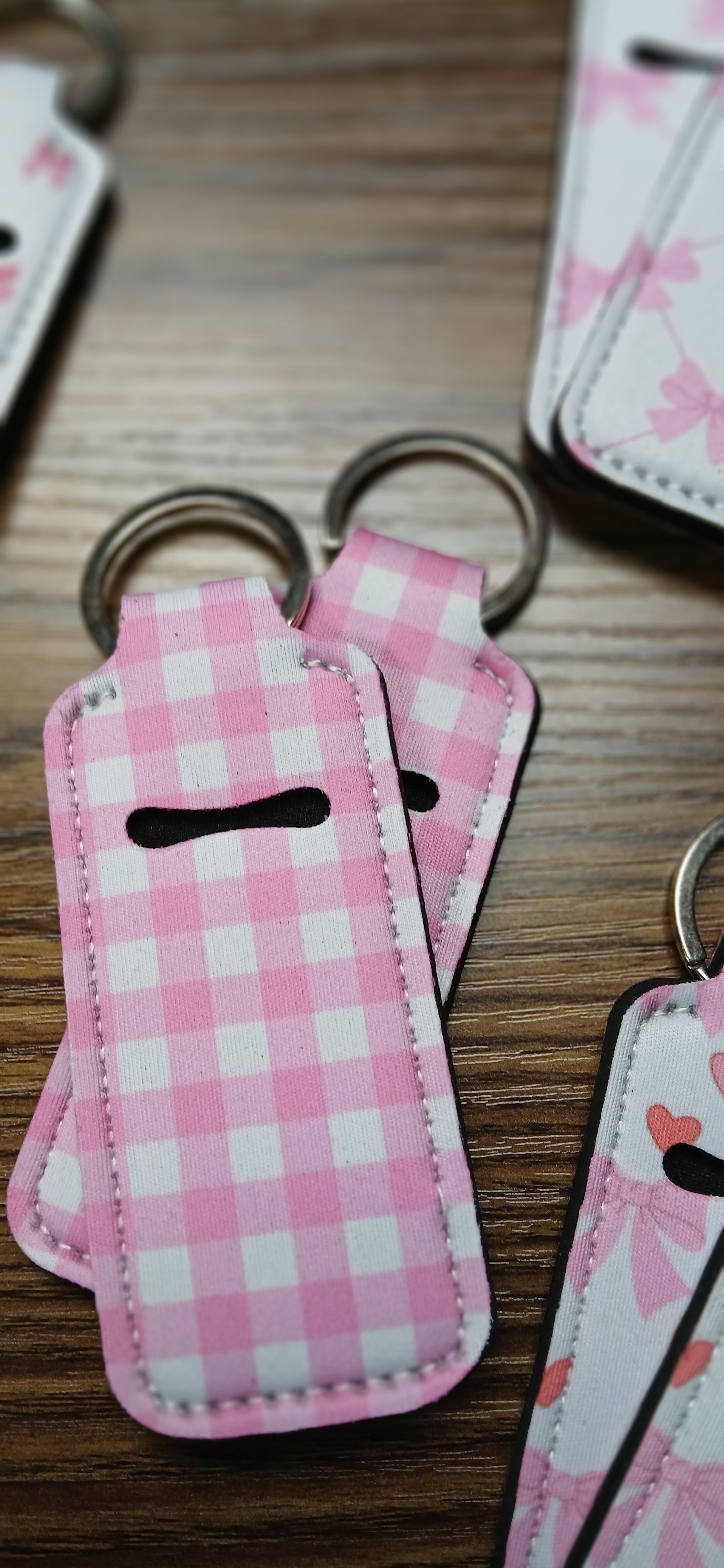 Heart and Bows Lipgloss Keychain Holders