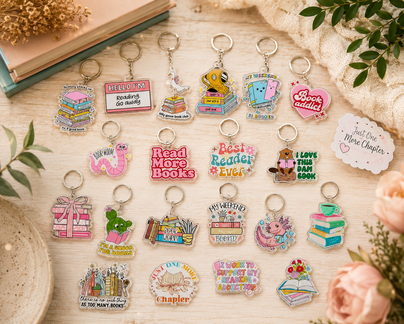 Bookish Keychains