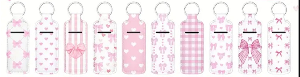 Heart and Bows Lipgloss Keychain Holders