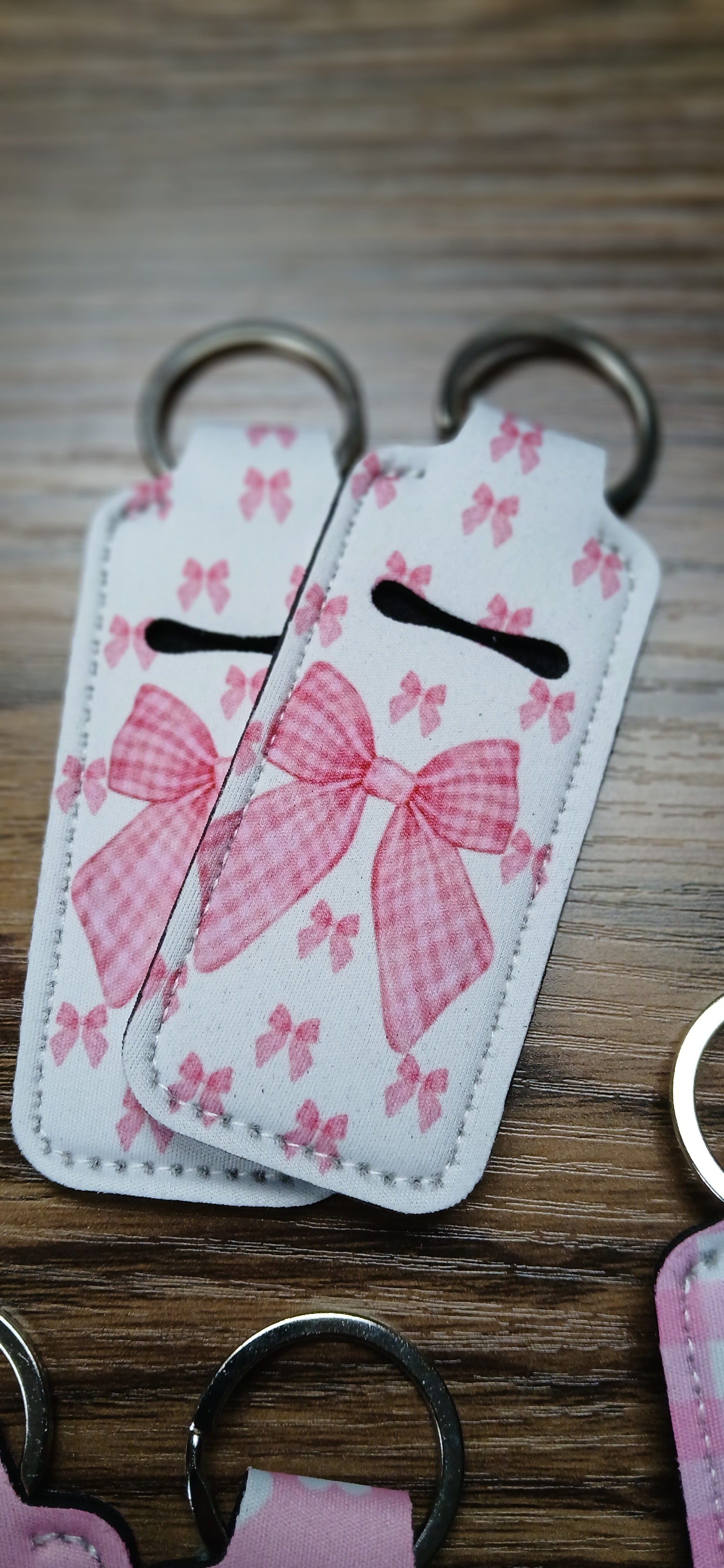 Heart and Bows Lipgloss Keychain Holders