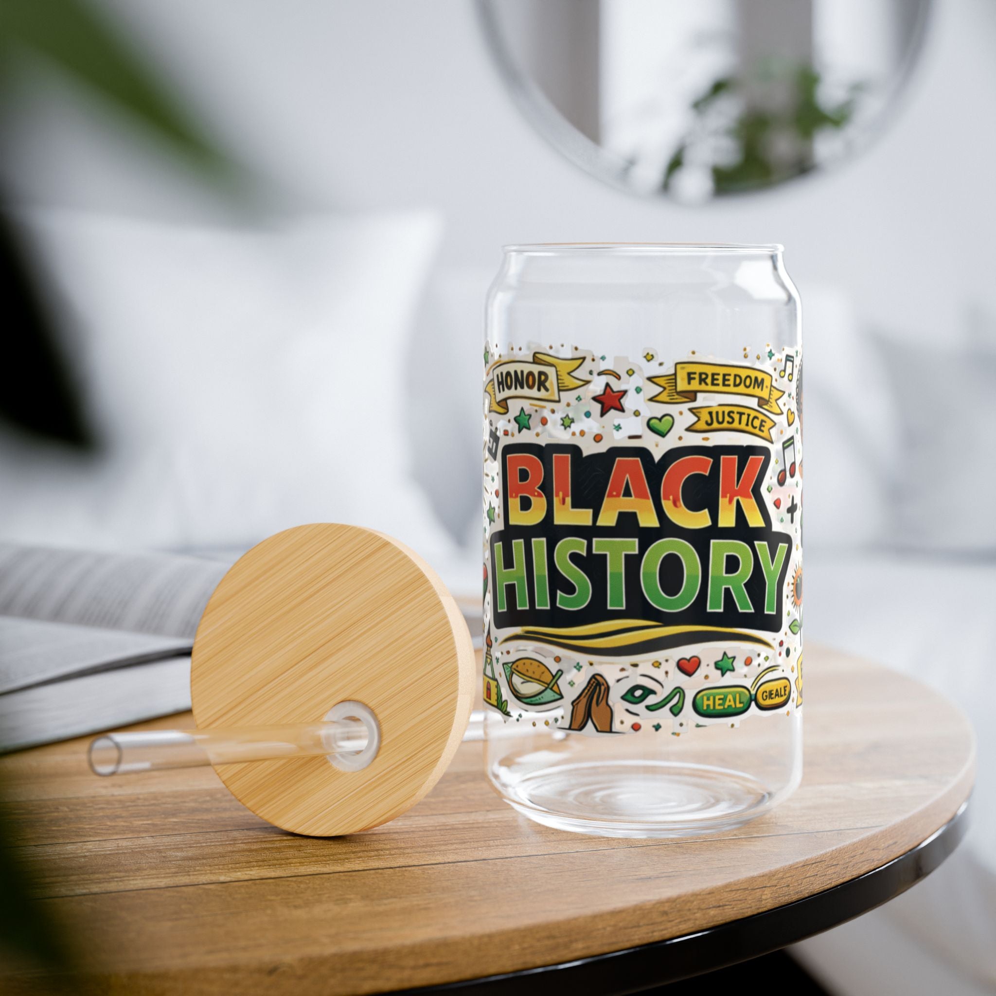 Black History 16oz Glass Tumbler