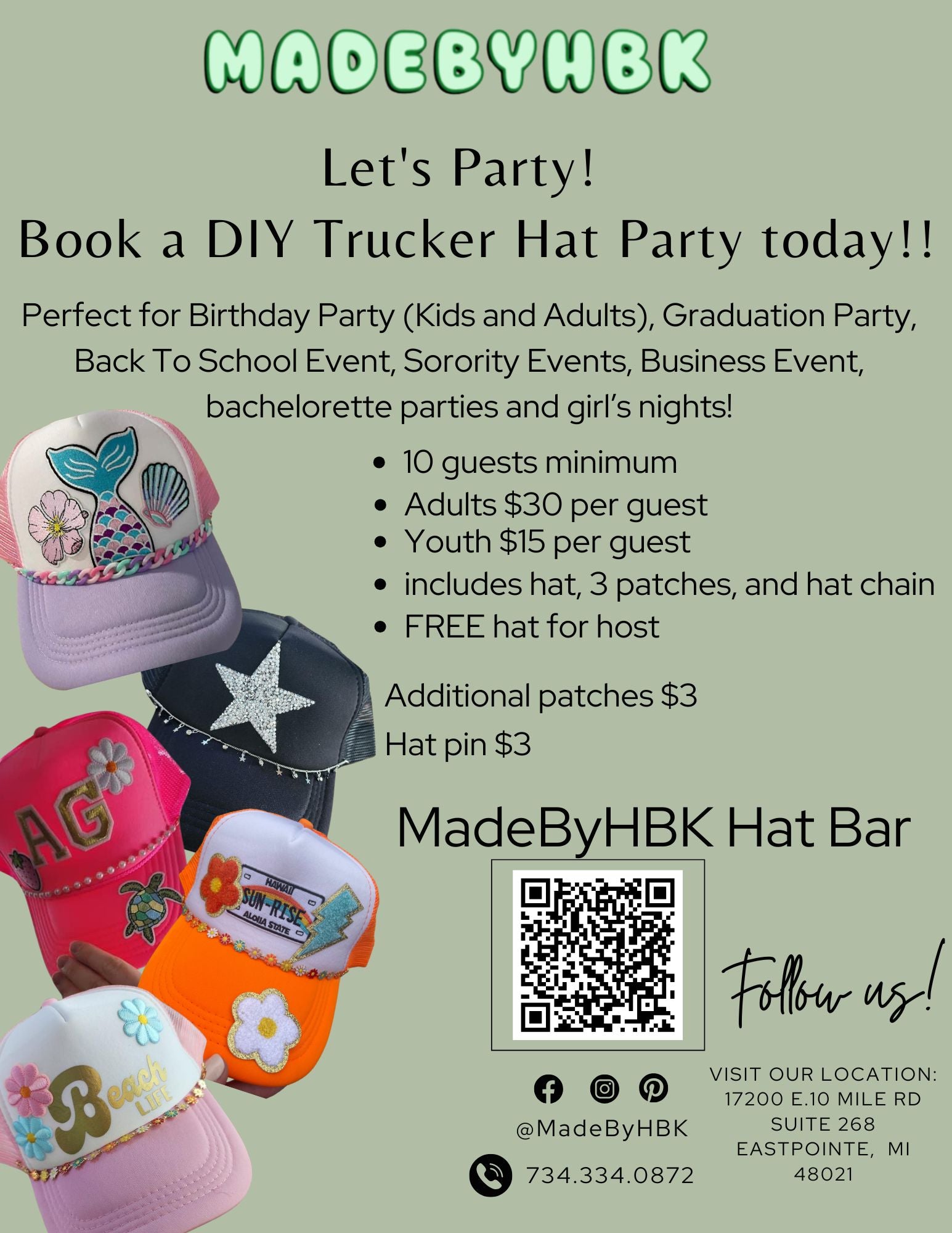 MadeByHBK Hat Bar