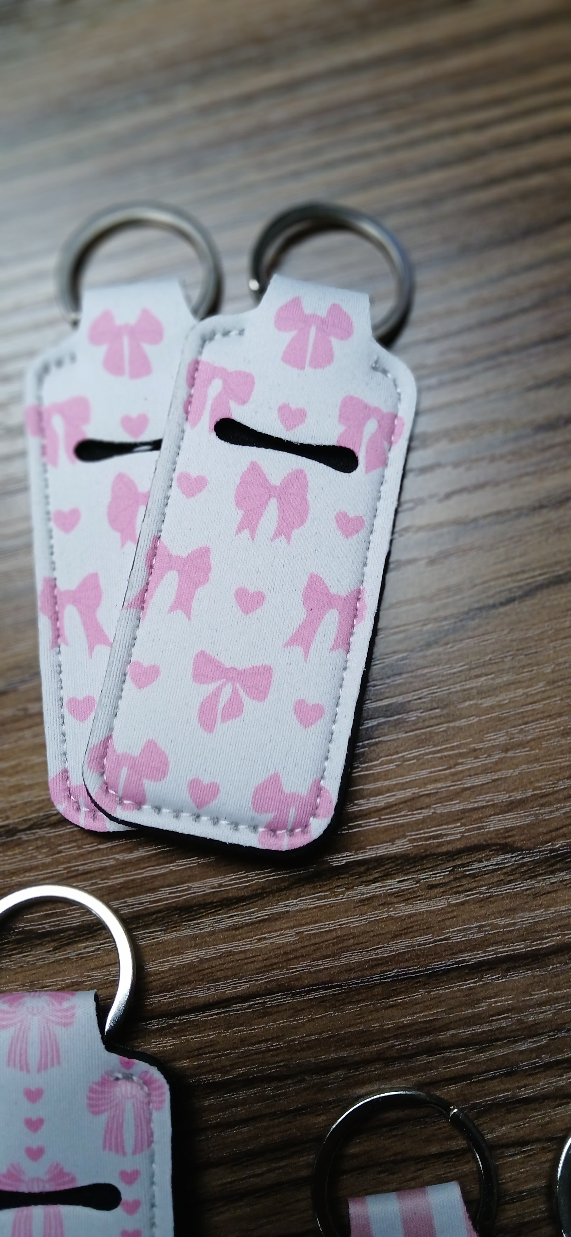 Heart and Bows Lipgloss Keychain Holders