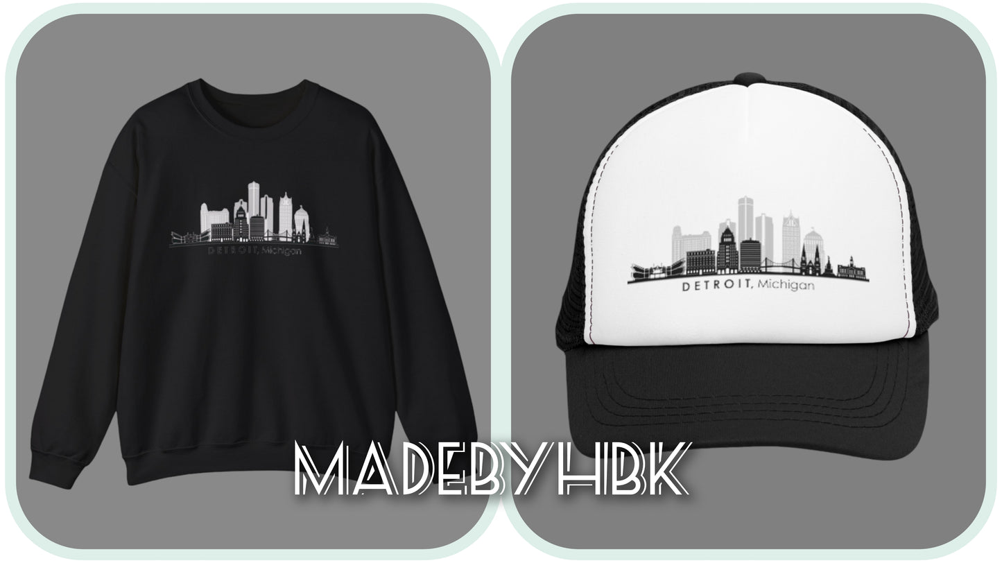 Detroit Skyline Unisex Crewneck Sweatshirt