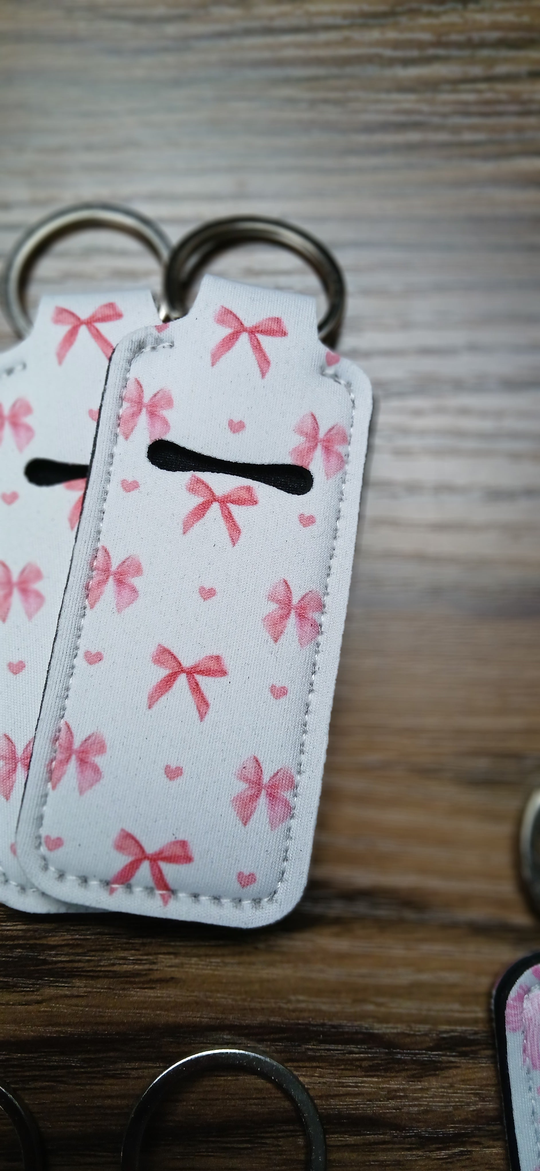 Heart and Bows Lipgloss Keychain Holders