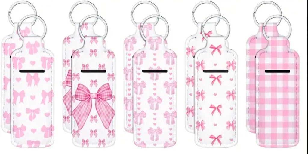 Heart and Bows Lipgloss Keychain Holders